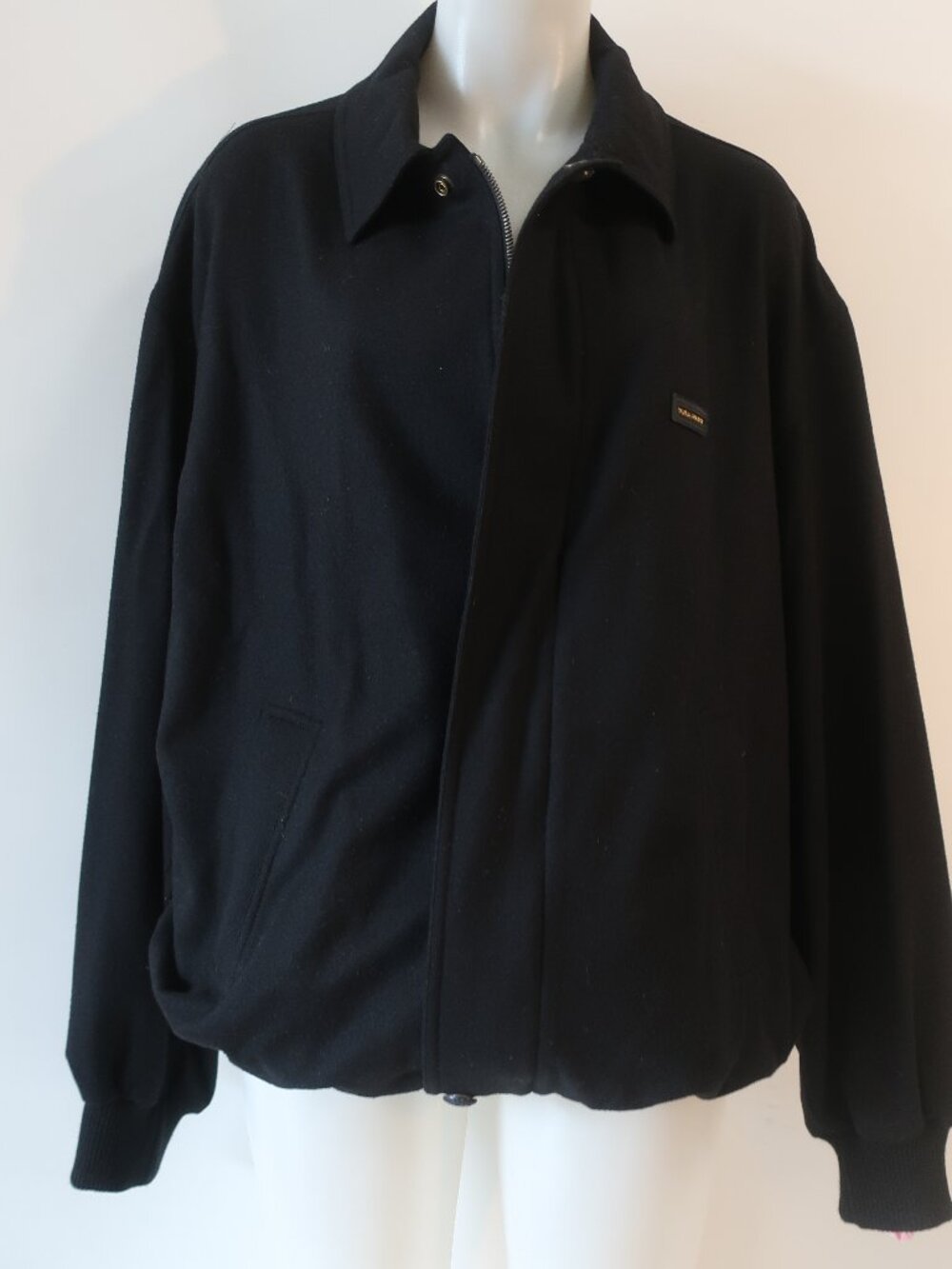 Mens Paul & Shark Yachting Black (Item-602) Zip Wool Blend Bomber Jacket 2XL